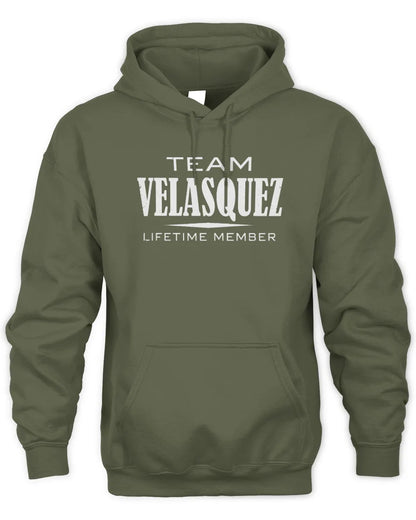 VELASQUEZ BL62-K4-128 - Personalized “Team NAME Lifetime Member” - Unisex Hoodie - Military Green
