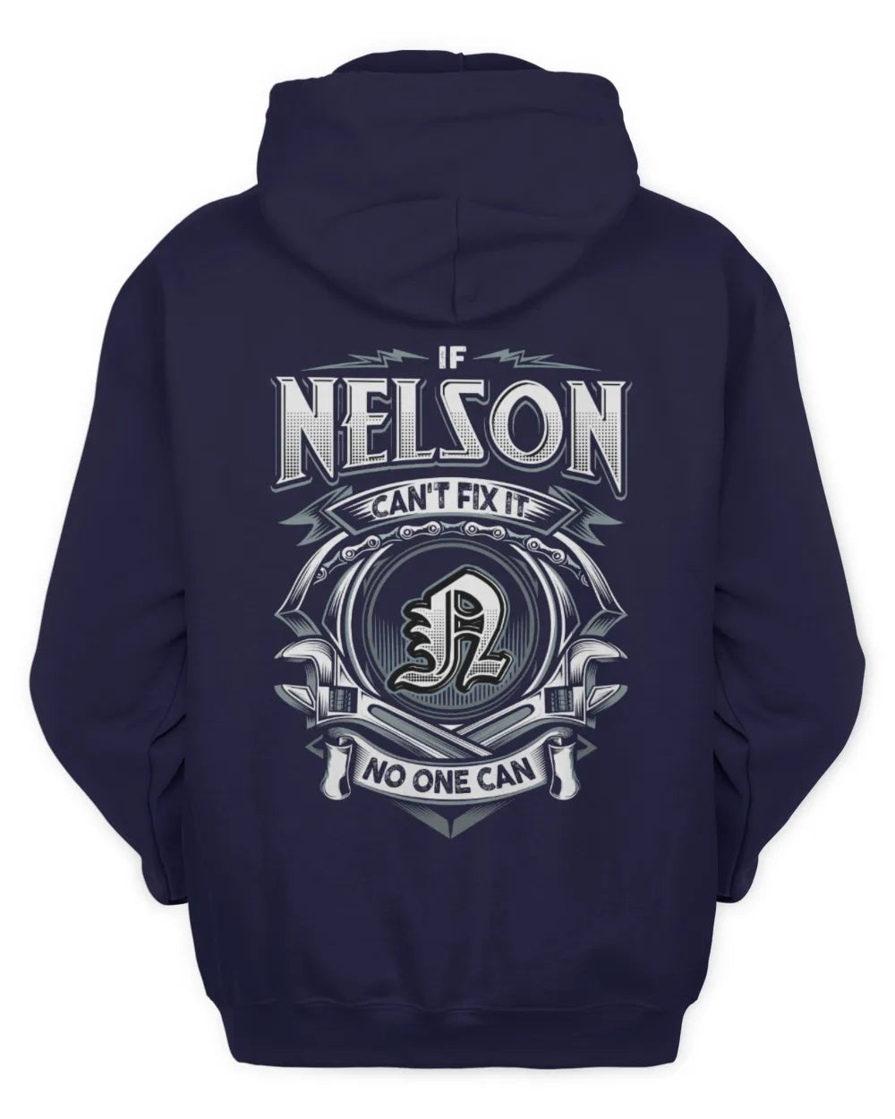 NELSON AP81-K4-626 - Personalized Ahmed Quote Apparel “If Ahmed Can't Fix It, No One Can” - Unisex Hoodie - Navy