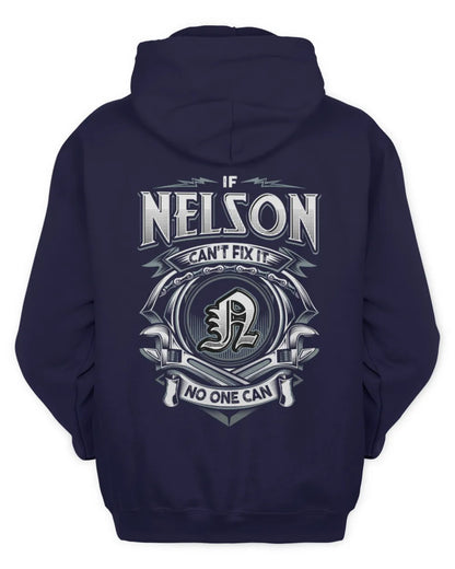 NELSON AP81-K4-626 - Personalized Ahmed Quote Apparel “If Ahmed Can't Fix It, No One Can” - Unisex Hoodie - Navy