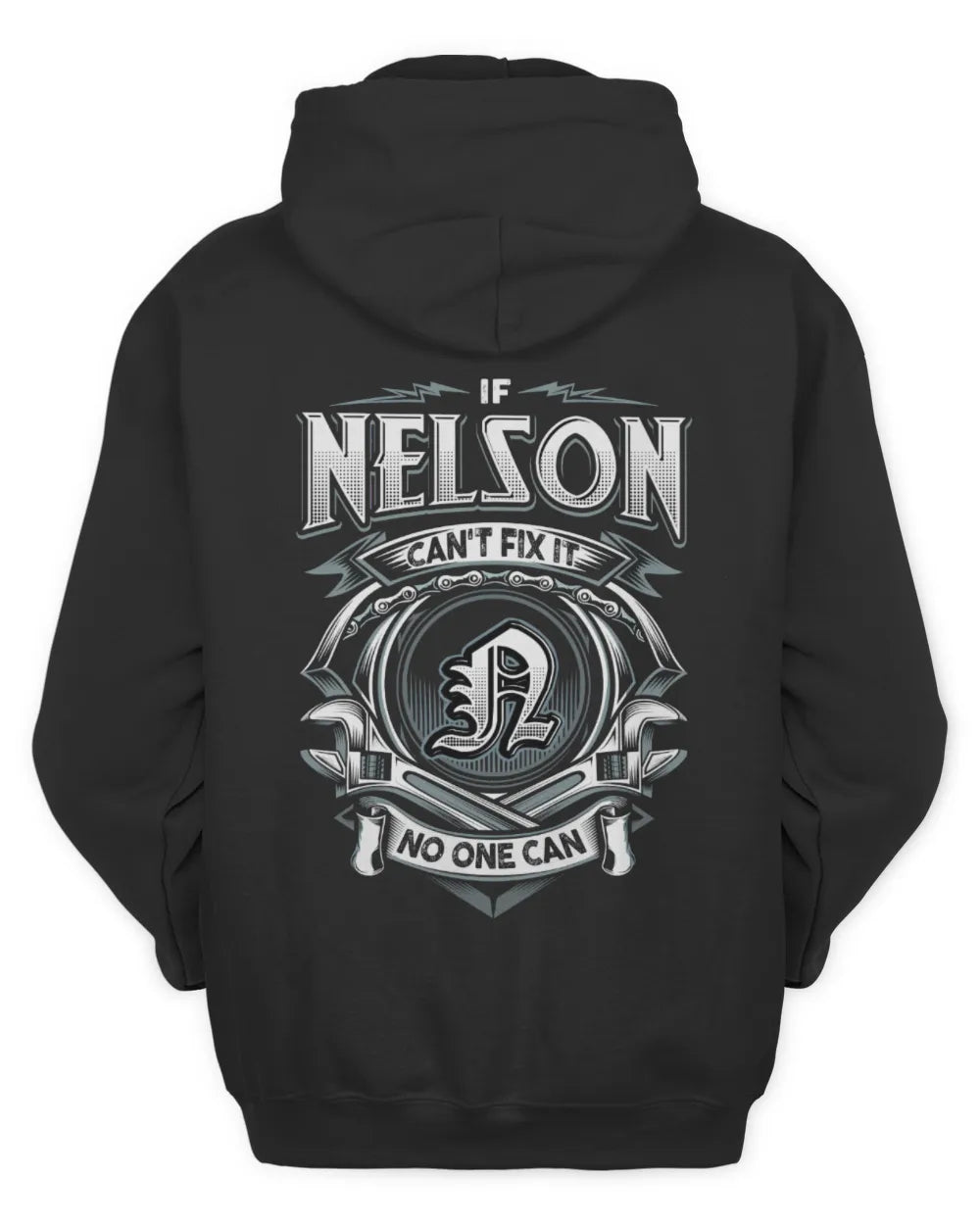 NELSON AP81-K4-626 - Personalized Ahmed Quote Apparel “If Ahmed Can't Fix It, No One Can” - Unisex Hoodie - Black