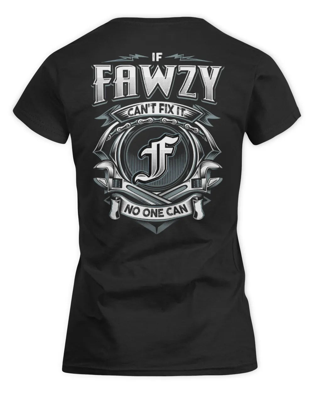 FAWZY AP81-K4-626 - Personalized Ahmed Quote Apparel “If Ahmed Can't Fix It, No One Can” - Women's Standard T-Shirt - Black