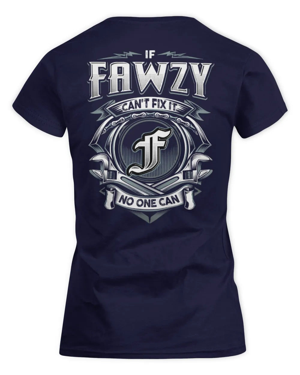 FAWZY AP81-K4-626 - Personalized Ahmed Quote Apparel “If Ahmed Can't Fix It, No One Can” - Women's Standard T-Shirt - Navy