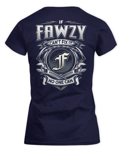 FAWZY AP81-K4-626 - Personalized Ahmed Quote Apparel “If Ahmed Can't Fix It, No One Can” - Women's Standard T-Shirt - Navy