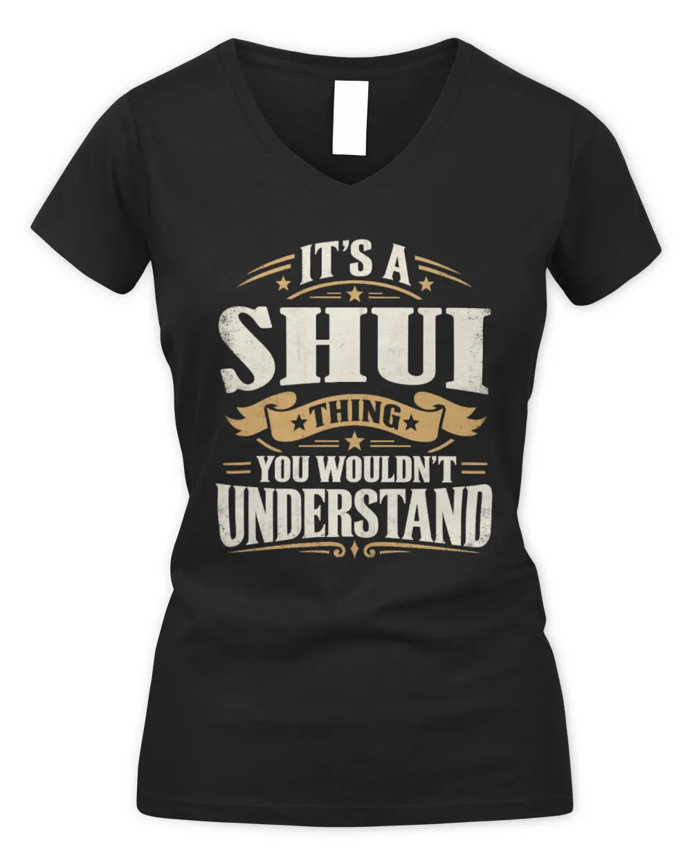 SHUI P08 TH51 - Personalized “It’s a/an [NAME] Thing – You Wouldn’t Understand” Shirt - Women's V-Neck T-Shirt - Black