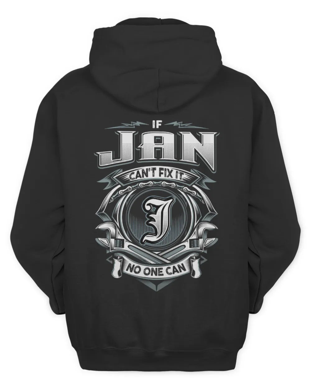 JAN AP81-K4-626 - Personalized Ahmed Quote Apparel “If Ahmed Can't Fix It, No One Can” - Unisex Hoodie - Black