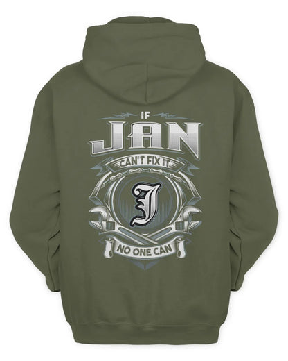JAN AP81-K4-626 - Personalized Ahmed Quote Apparel “If Ahmed Can't Fix It, No One Can” - Unisex Hoodie - Military Green