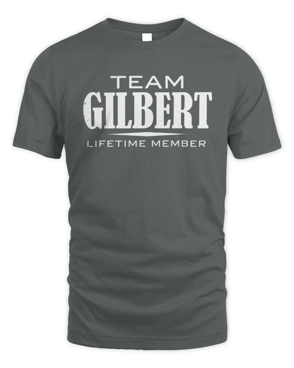 GILBERT BL62-K4-128 - Personalized “Team NAME Lifetime Member” - Unisex Standard T-Shirt - Charcoal