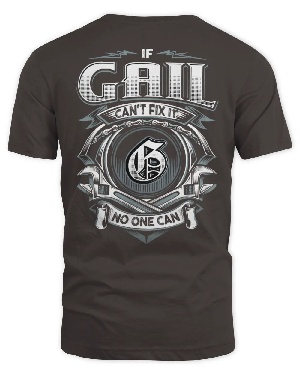 GAIL AP81-K4-626 - Personalized Ahmed Quote Apparel “If Ahmed Can't Fix It, No One Can” - Unisex Standard T-Shirt - Dark Chocolate