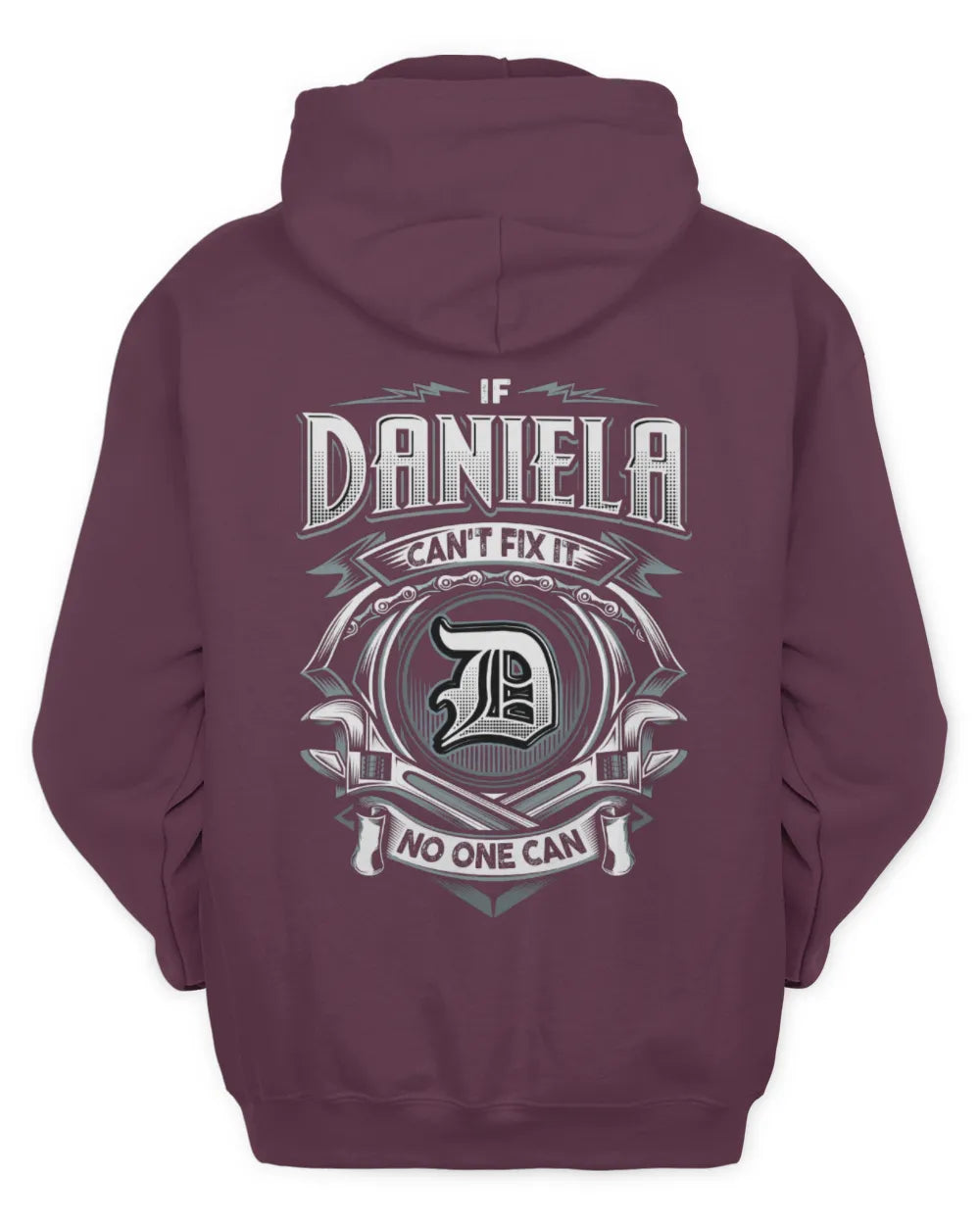 DANIELA AP81-K4-626 - Personalized Ahmed Quote Apparel “If Ahmed Can't Fix It, No One Can” - Unisex Hoodie - Maroon