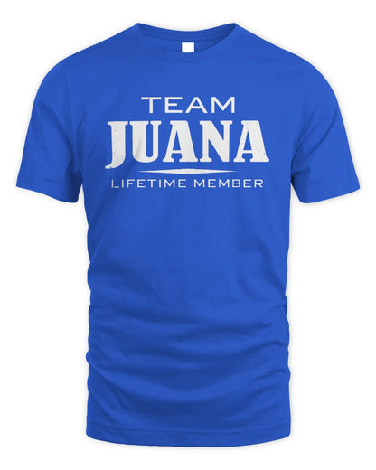 JUANA BL62-K4-128 - Personalized “Team NAME Lifetime Member” - Unisex Standard T-Shirt - Royal