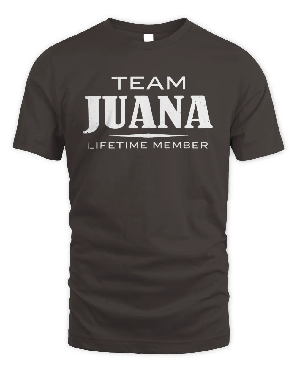 JUANA BL62-K4-128 - Personalized “Team NAME Lifetime Member” - Unisex Standard T-Shirt - Dark Chocolate