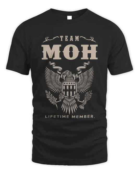MOH TP06-K82 – Personalized Classic Style Apparel “Team NAME Lifetime Member” - Unisex Standard T-Shirt - Black