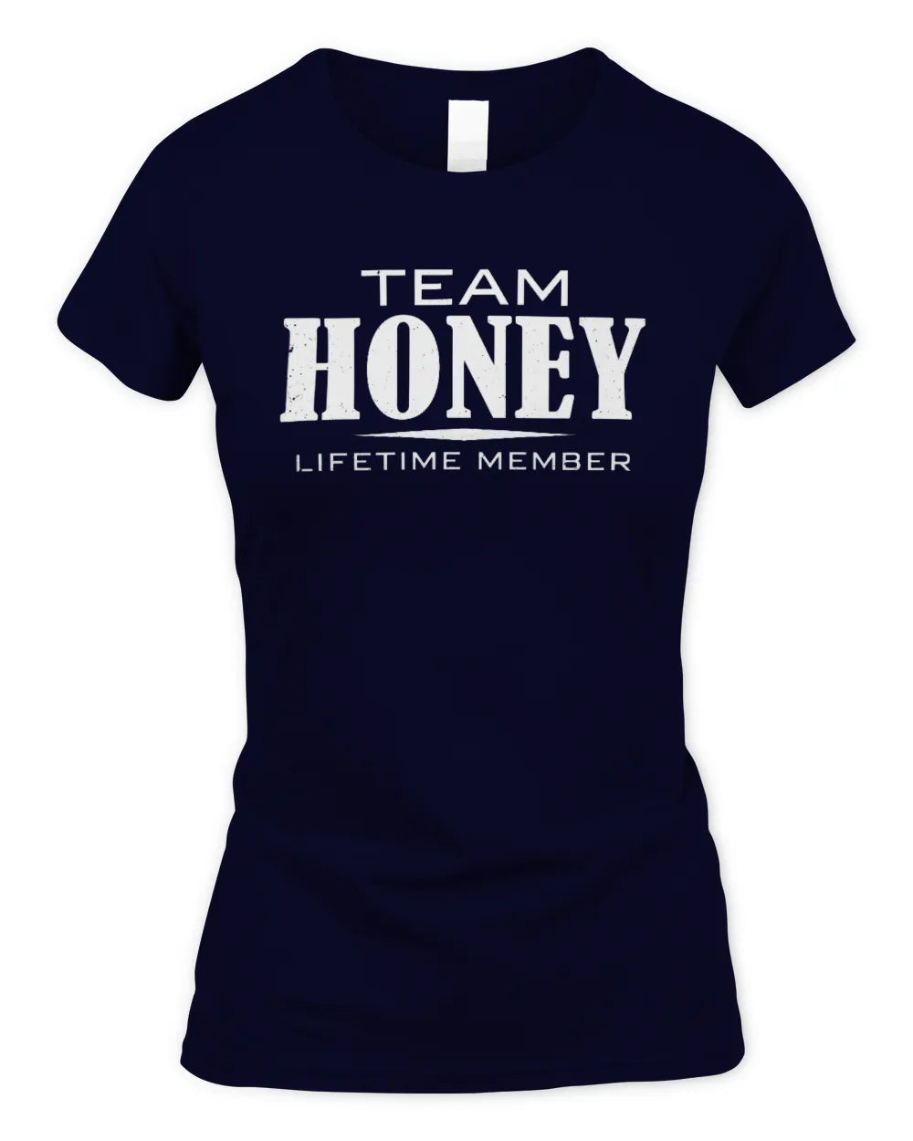 HONEY BL62-K4-128 - Personalized “Team NAME Lifetime Member” - Women's Standard T-Shirt - Navy