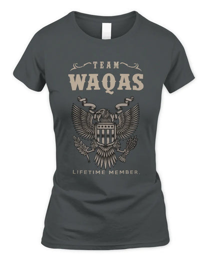 WAQAS TP06-K82 – Personalized Classic Style Apparel “Team NAME Lifetime Member” - Women's Standard T-Shirt - Charcoal