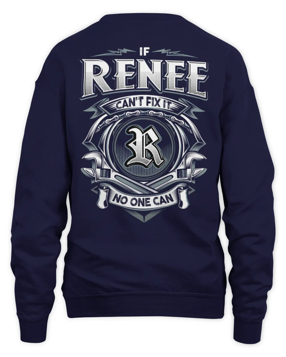 RENEE AP81-K4-626 - Personalized Ahmed Quote Apparel “If Ahmed Can't Fix It, No One Can” - Unisex Sweatshirt - Navy
