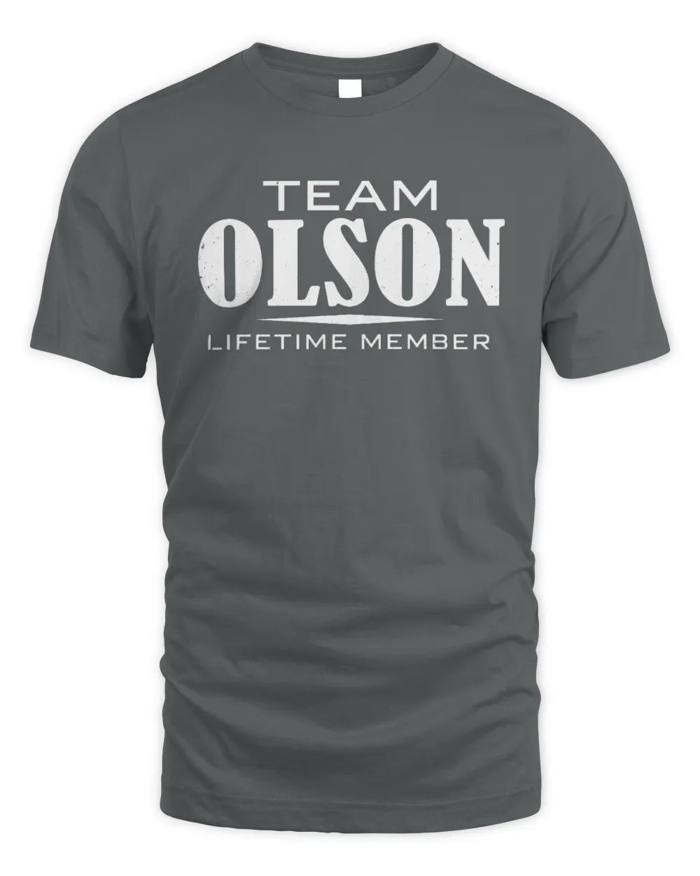 OLSON BL62-K4-128 - Personalized “Team NAME Lifetime Member” - Unisex Standard T-Shirt - Charcoal