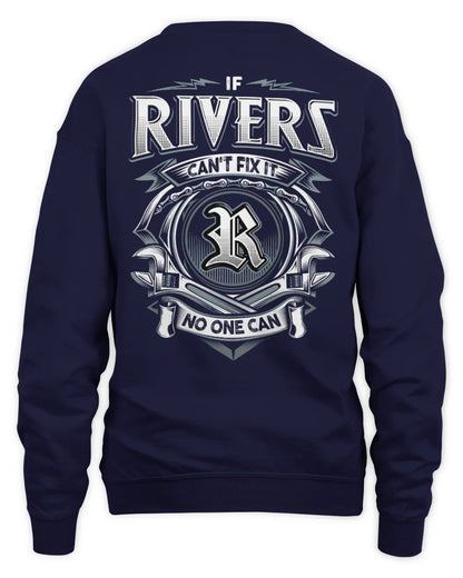 RIVERS AP81-K4-626 - Personalized Ahmed Quote Apparel “If Ahmed Can't Fix It, No One Can” - Unisex Sweatshirt - Navy