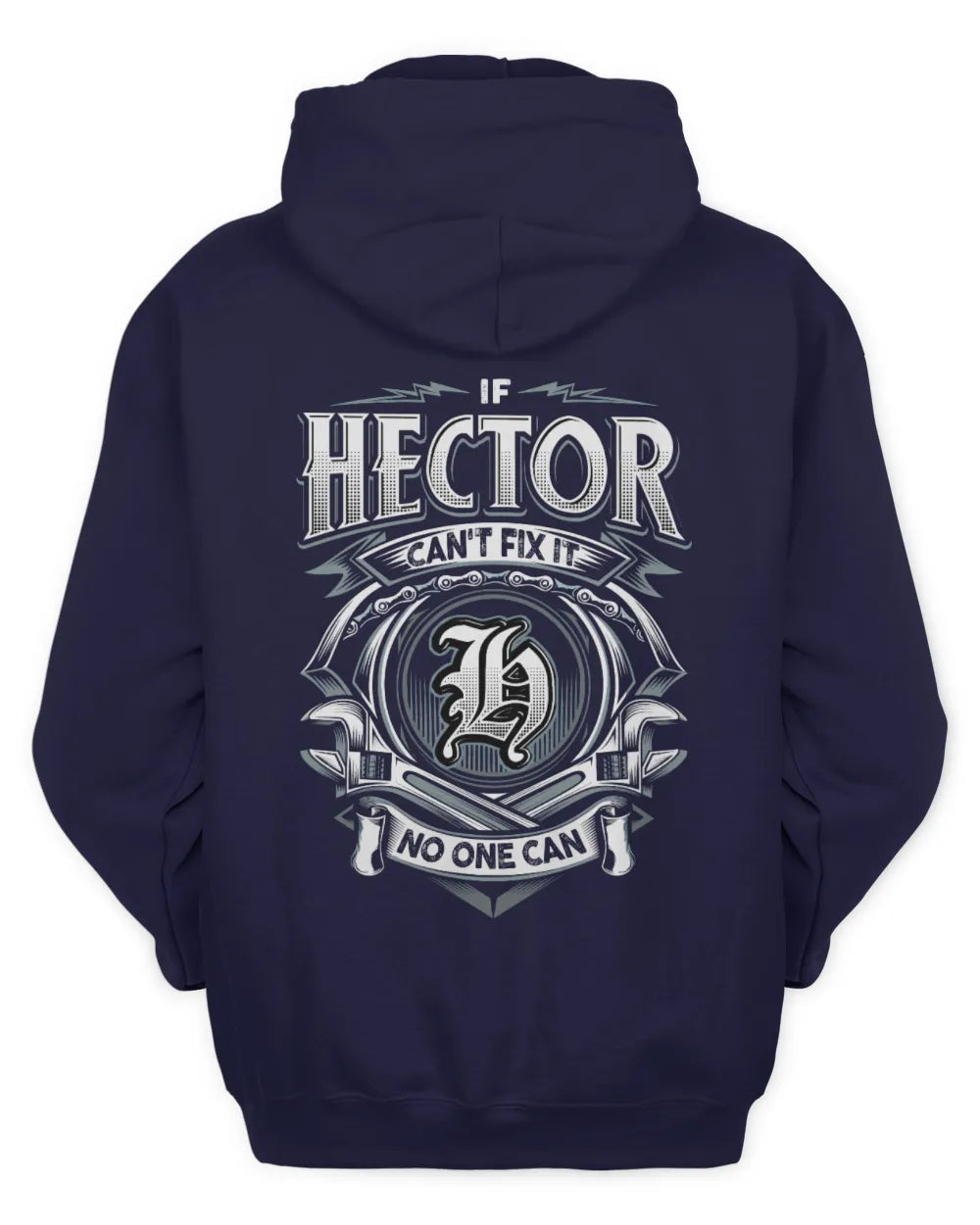 HECTOR AP81-K4-626 - Personalized Ahmed Quote Apparel “If Ahmed Can't Fix It, No One Can” - Unisex Hoodie - Navy