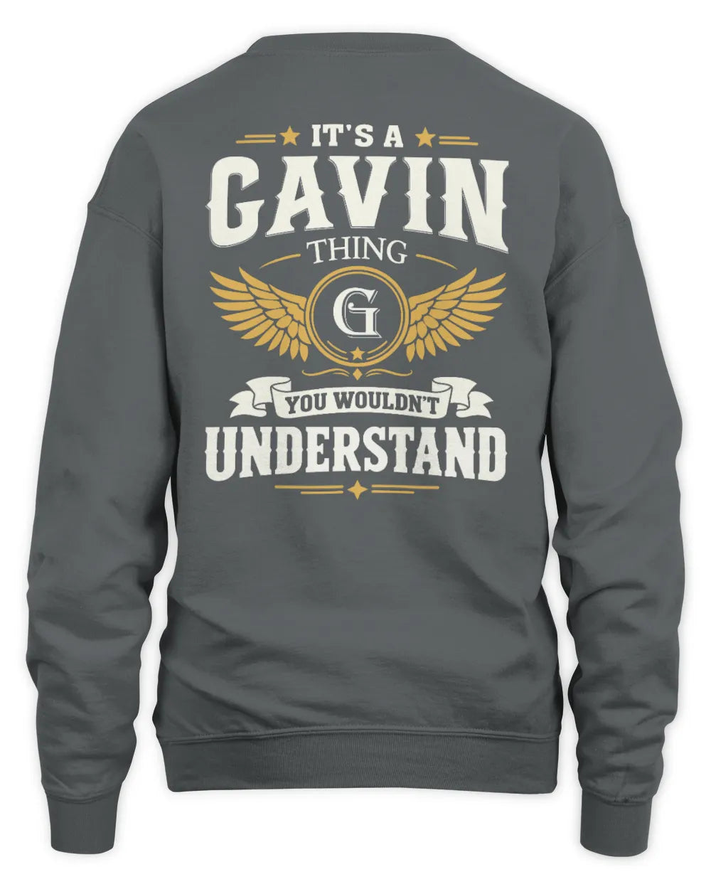 GAVIN KT06-M008 It’s a [NAME] Thing – You Wouldn’t Understand | Personalized Vintage T-Shirt - Unisex Sweatshirt - Charcoal