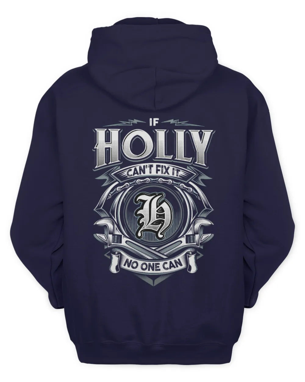 HOLLY AP81-K4-626 - Personalized Ahmed Quote Apparel “If Ahmed Can't Fix It, No One Can” - Unisex Hoodie - Navy