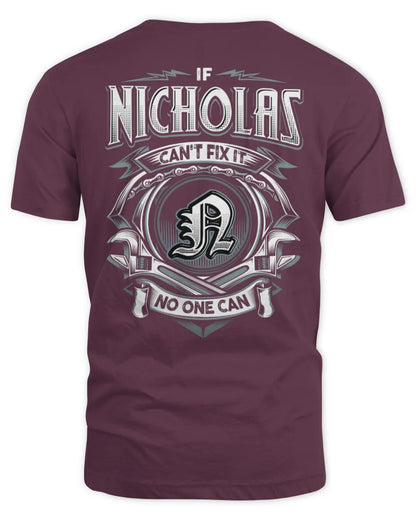 NICHOLAS AP81-K4-626 - Personalized Ahmed Quote Apparel “If Ahmed Can't Fix It, No One Can” - Unisex Standard T-Shirt - Maroon