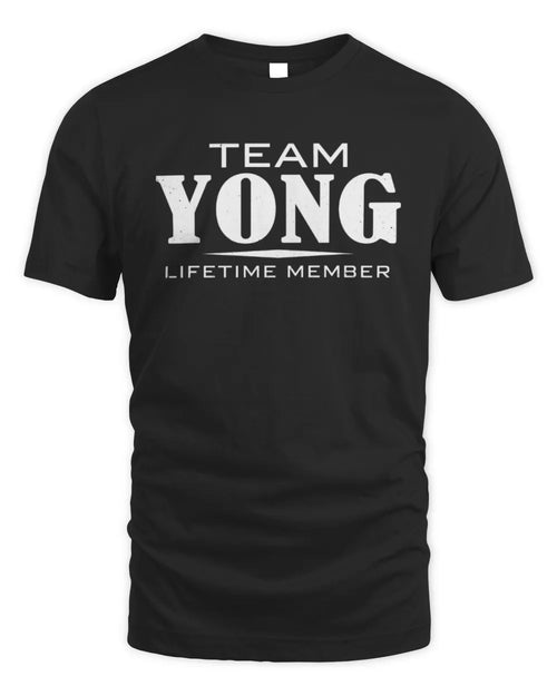 YONG BL62-K4-128 - Personalized “Team NAME Lifetime Member” - Unisex Standard T-Shirt - Black