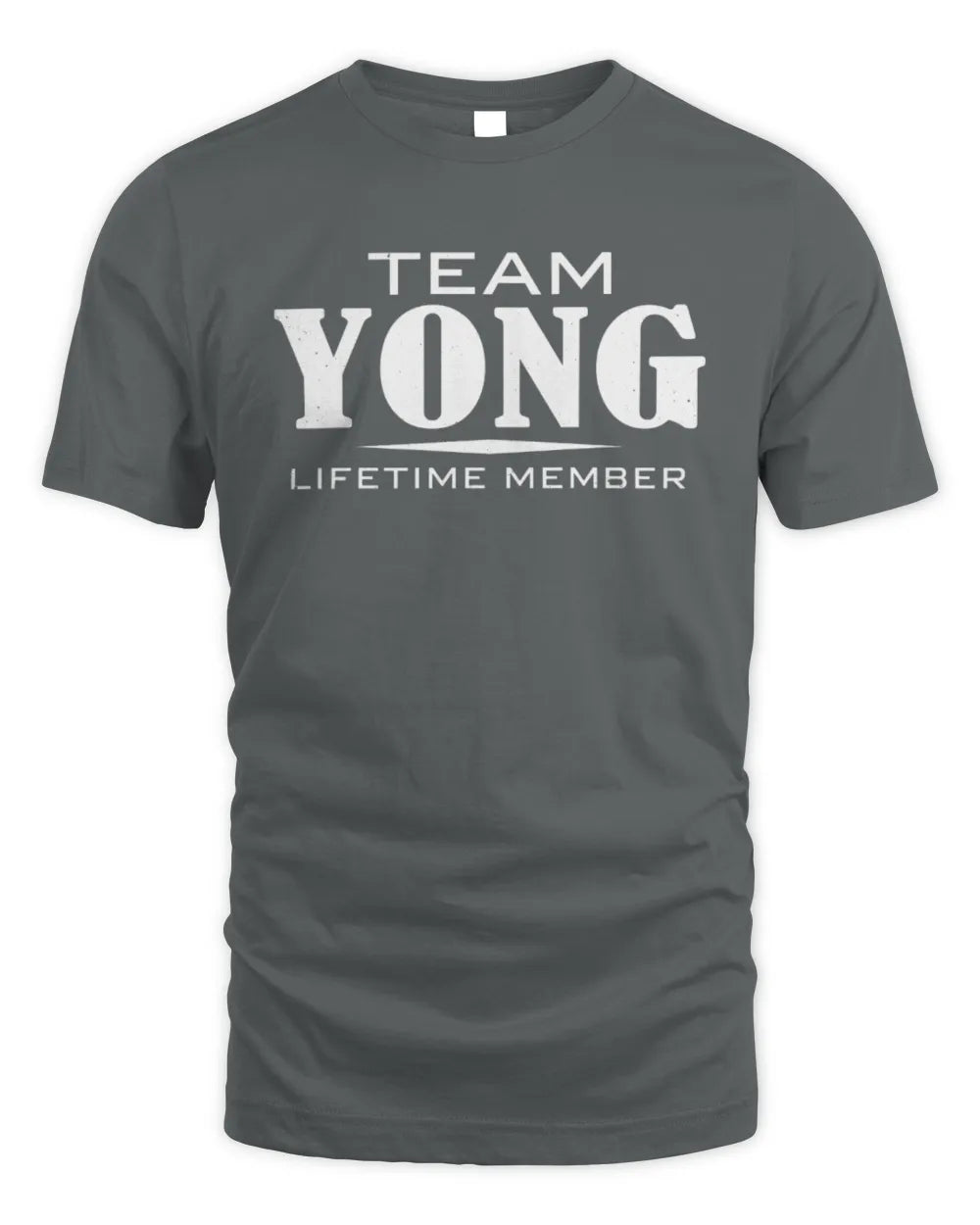 YONG BL62-K4-128 - Personalized “Team NAME Lifetime Member” - Unisex Standard T-Shirt - Charcoal