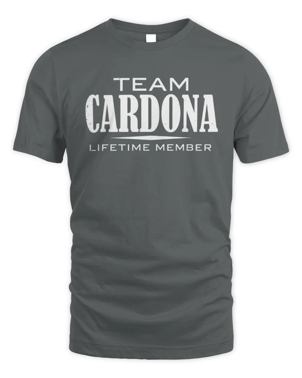 CARDONA BL62-K4-128 - Personalized “Team NAME Lifetime Member” - Unisex Standard T-Shirt - Charcoal