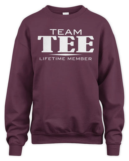 TEE BL62-K4-128 - Personalized “Team NAME Lifetime Member” - Unisex Sweatshirt - Maroon