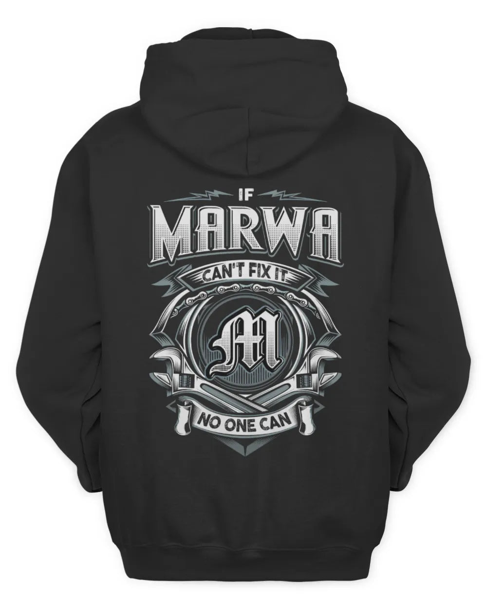 MARWA AP81-K4-626 - Personalized Ahmed Quote Apparel “If Ahmed Can't Fix It, No One Can” - Unisex Hoodie - Black