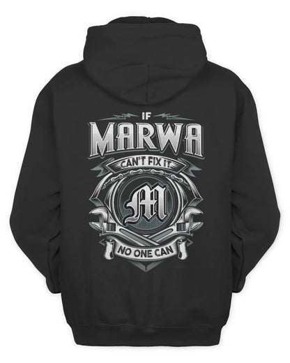 MARWA AP81-K4-626 - Personalized Ahmed Quote Apparel “If Ahmed Can't Fix It, No One Can” - Unisex Hoodie - Black