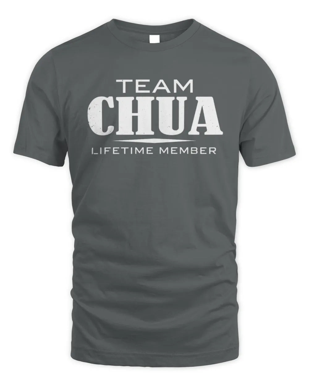 CHUA BL62-K4-128 - Personalized “Team NAME Lifetime Member” - Unisex Standard T-Shirt - Charcoal