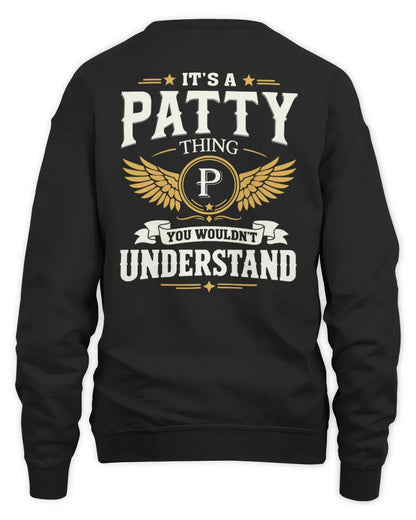 PATTY KT06-M008 It’s a [NAME] Thing – You Wouldn’t Understand | Personalized Vintage T-Shirt - Unisex Sweatshirt - Black