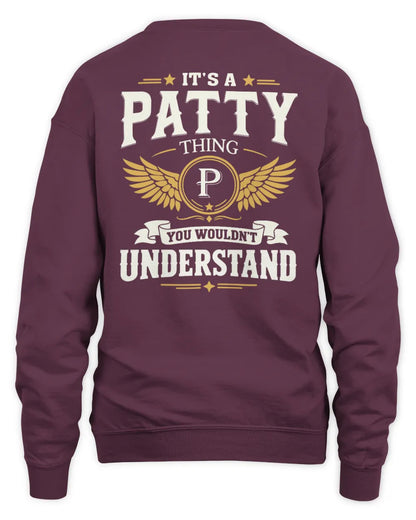 PATTY KT06-M008 It’s a [NAME] Thing – You Wouldn’t Understand | Personalized Vintage T-Shirt - Unisex Sweatshirt - Maroon