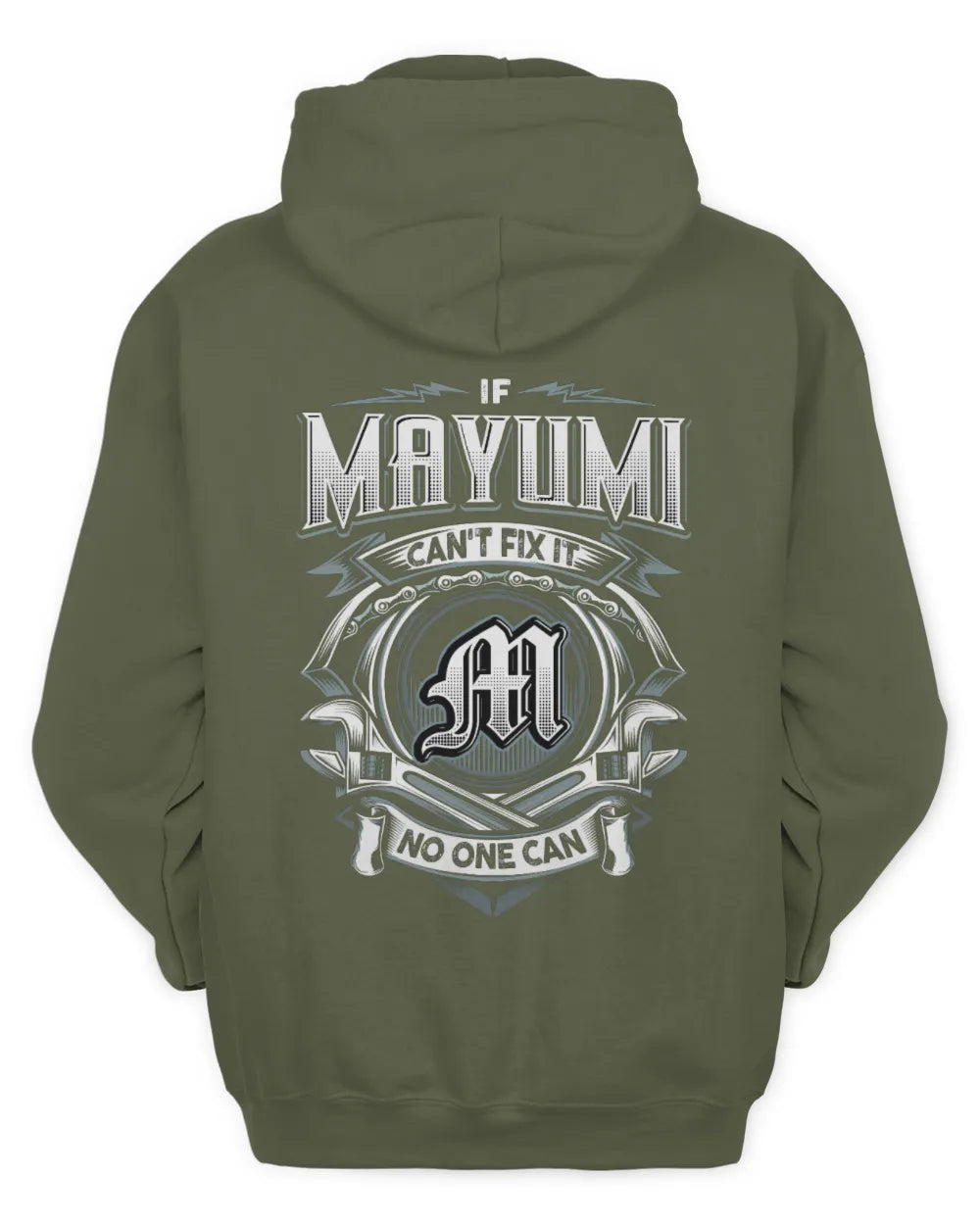 MAYUMI AP81-K4-626 - Personalized Ahmed Quote Apparel “If Ahmed Can't Fix It, No One Can” - Unisex Hoodie - Military Green