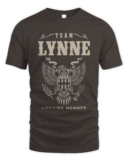 LYNNE TP06-K82 – Personalized Classic Style Apparel “Team NAME Lifetime Member” - Unisex Standard T-Shirt - Dark Chocolate