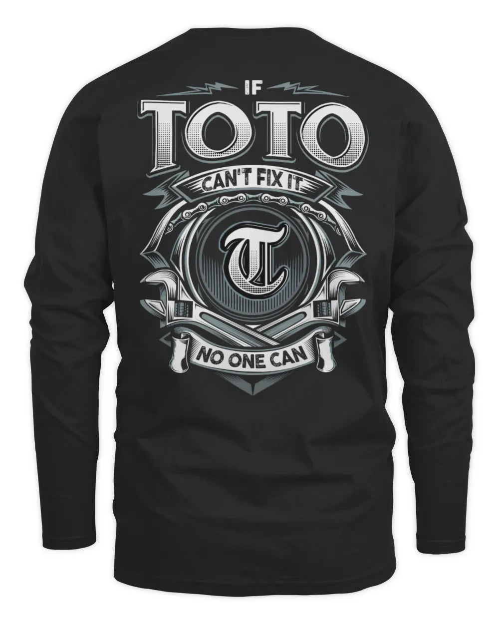 TOTO AP81-K4-626 - Personalized Ahmed Quote Apparel “If Ahmed Can't Fix It, No One Can” - Men's Long Sleeved T-Shirt - Black