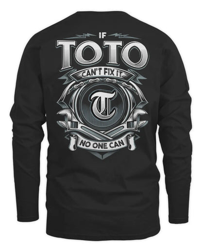 TOTO AP81-K4-626 - Personalized Ahmed Quote Apparel “If Ahmed Can't Fix It, No One Can” - Men's Long Sleeved T-Shirt - Black