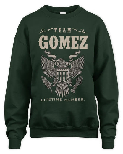 GOMEZ TP06-K82 – Personalized Classic Style Apparel “Team NAME Lifetime Member” - Unisex Sweatshirt - Forest Green