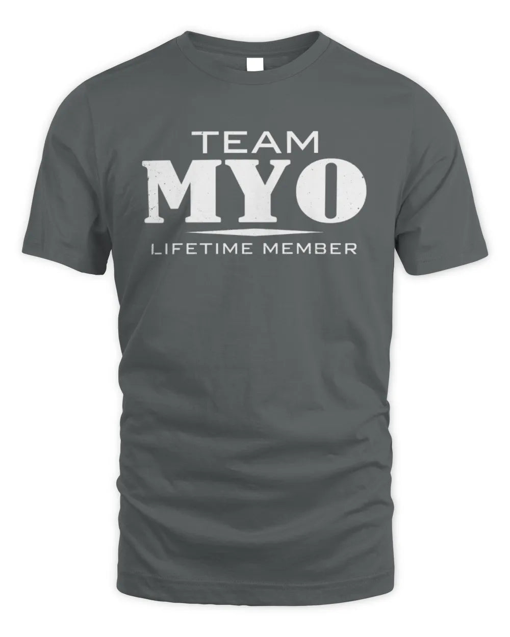 MYO BL62-K4-128 - Personalized “Team NAME Lifetime Member” - Unisex Standard T-Shirt - Charcoal
