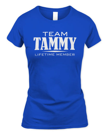 TAMMY BL62-K4-128 - Personalized “Team NAME Lifetime Member” - Women's Standard T-Shirt - Royal