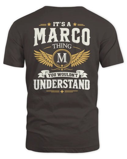 MARCO KT06-M008 It’s a [NAME] Thing – You Wouldn’t Understand | Personalized Vintage T-Shirt - Unisex Standard T-Shirt - Dark Chocolate