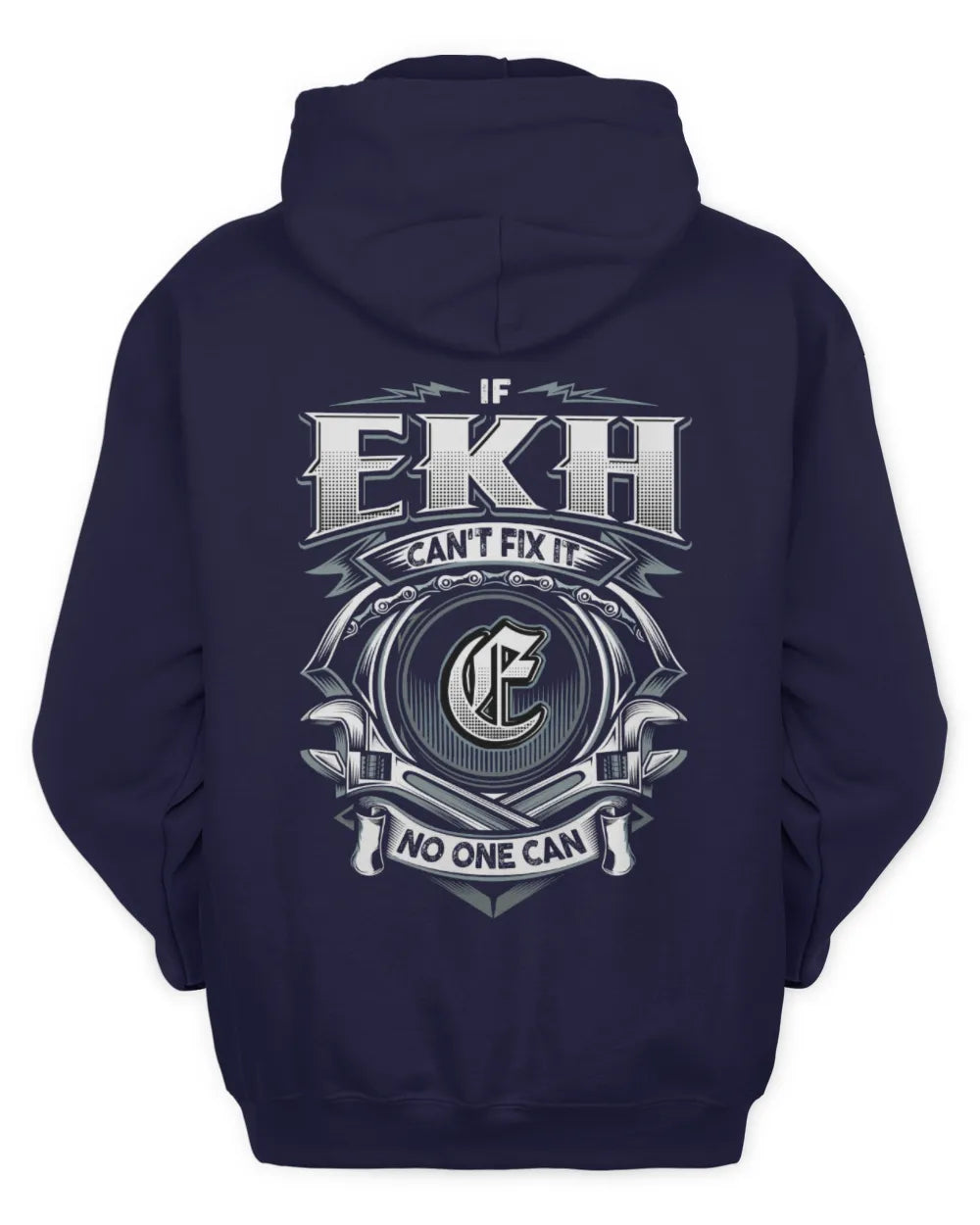 EKH AP81-K4-626 - Personalized Ahmed Quote Apparel “If Ahmed Can't Fix It, No One Can” - Unisex Hoodie - Navy