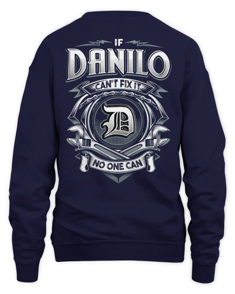 DANILO AP81-K4-626 - Personalized Ahmed Quote Apparel “If Ahmed Can't Fix It, No One Can” - Unisex Sweatshirt - Navy