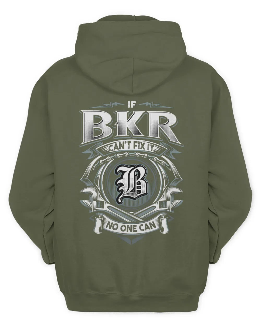 BKR AP81-K4-626 - Personalized Ahmed Quote Apparel “If Ahmed Can't Fix It, No One Can” - Unisex Hoodie - Military Green