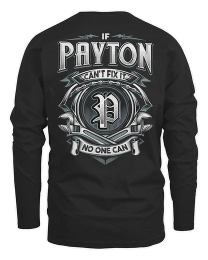 PAYTON AP81-K4-626 - Personalized Ahmed Quote Apparel “If Ahmed Can't Fix It, No One Can” - Men's Long Sleeved T-Shirt - Black