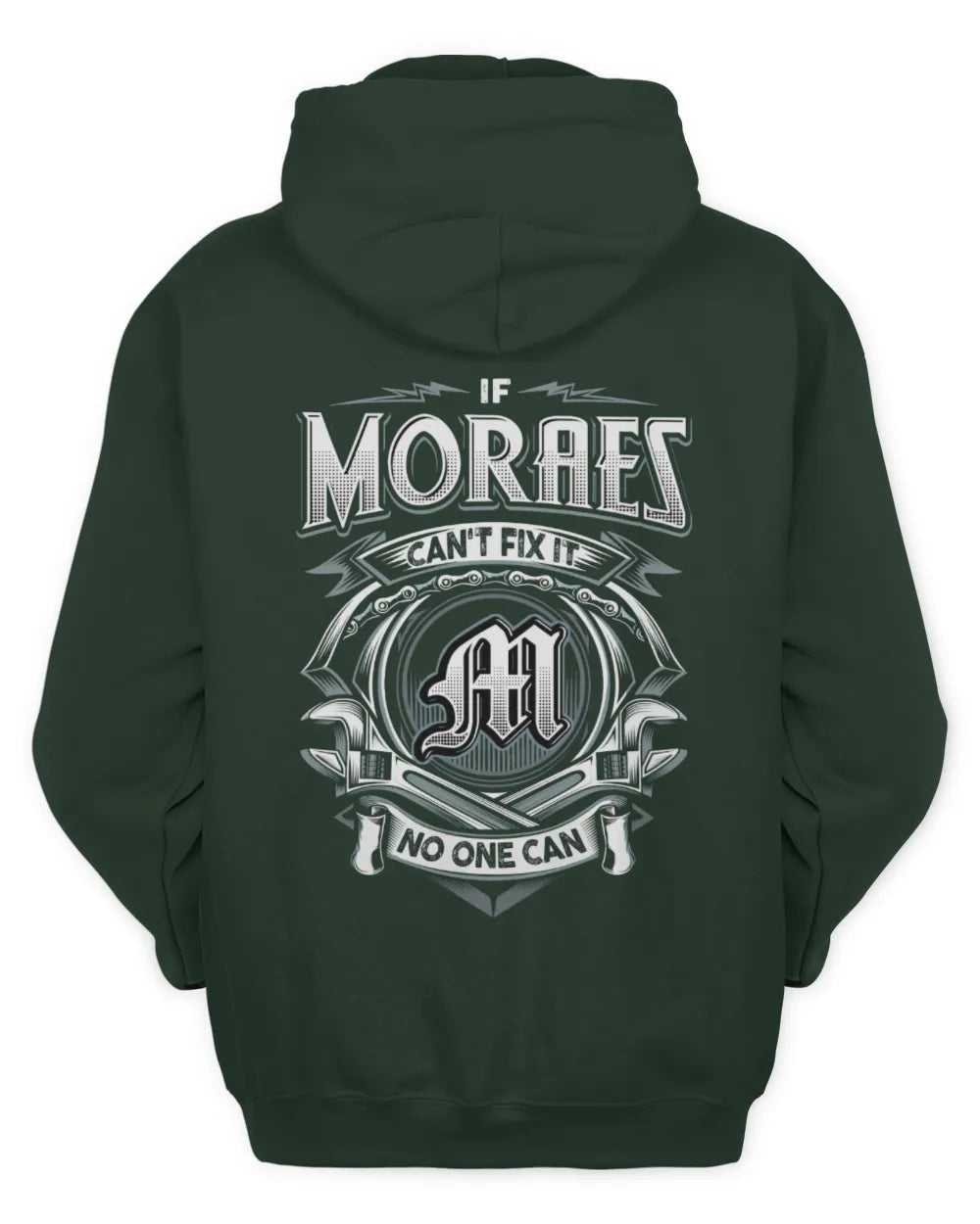 MORAES AP81-K4-626 - Personalized Ahmed Quote Apparel “If Ahmed Can't Fix It, No One Can” - Unisex Hoodie - Forest Green