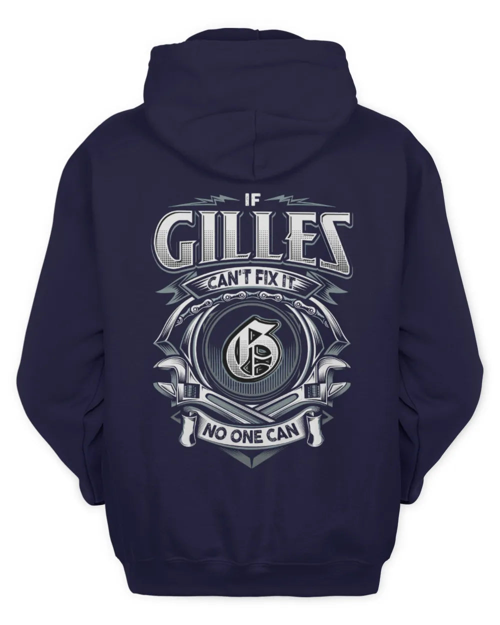 GILLES AP81-K4-626 - Personalized Ahmed Quote Apparel “If Ahmed Can't Fix It, No One Can” - Unisex Hoodie - Navy