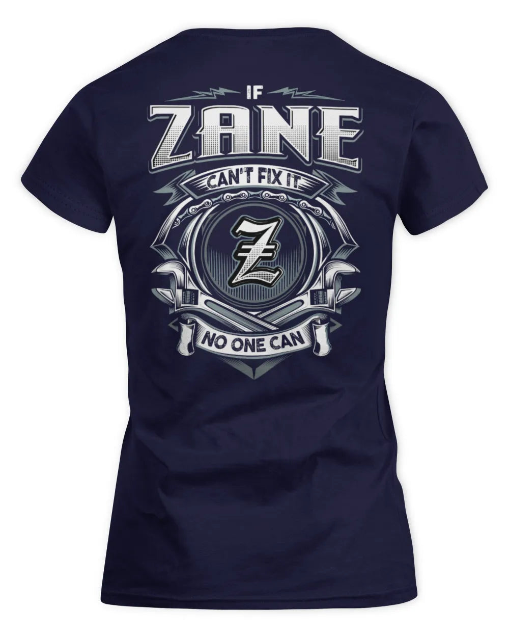 ZANE AP81-K4-626 - Personalized Ahmed Quote Apparel “If Ahmed Can't Fix It, No One Can” - Women's Standard T-Shirt - Navy