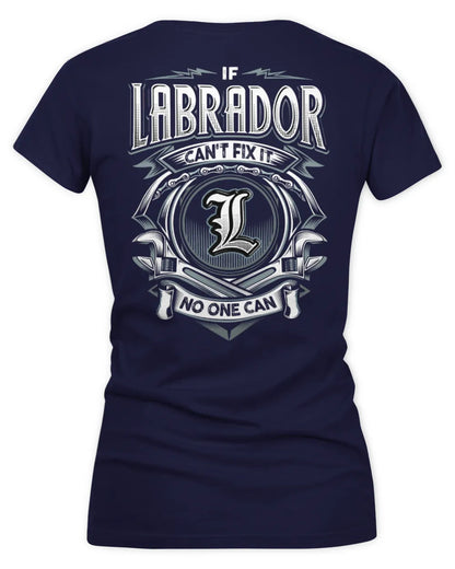 LABRADOR AP81-K4-626 - Personalized Ahmed Quote Apparel “If Ahmed Can't Fix It, No One Can” - Women's V-Neck T-Shirt - Navy